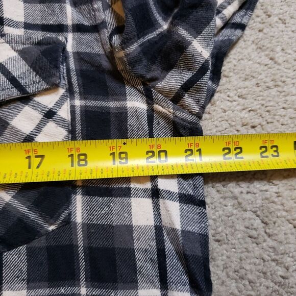 Diesel Shirt Men L Black White Plaid Pearl Snap Slub Distressed Western Cowboy - Picture 8 of 12